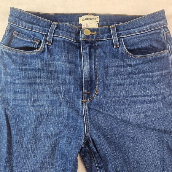 L’Agence Jeans high Line Distressed skinny jeans Women’s 28 Frayed Hem RN 126654 - Picture 4 of 13